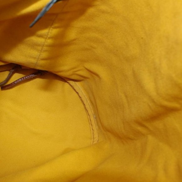 Hermès Yellow Canvas Sac Polochon Mimile Drawstring Backpack 913her18 - Picture 5 of 12